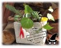 Concrete Papercrete Flower Post Vase